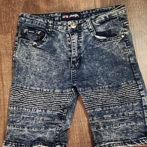 Phat Farm Shorts Boys 16 Stretch Blue Denim Medium Wash Stretch Vintage